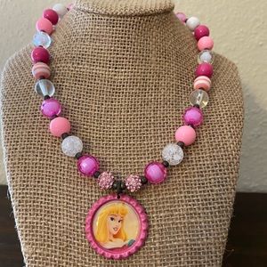 Sleeping Beauty Small bubblegum necklace